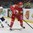 OSTRAVA, CZECH REPUBLIC - MAY 2: Belarus' Nikolai Stasenko #5 stickhandles the puck away from Slovenia's Miha Verlic #91 during preliminary round action at the 2015 IIHF Ice Hockey World Championship. (Photo by Richard Wolowicz/HHOF-IIHF Images)

